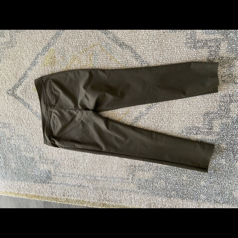 Green business casual pants